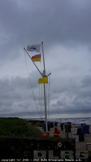 Flagge bei eingeschränktem Badeverbot